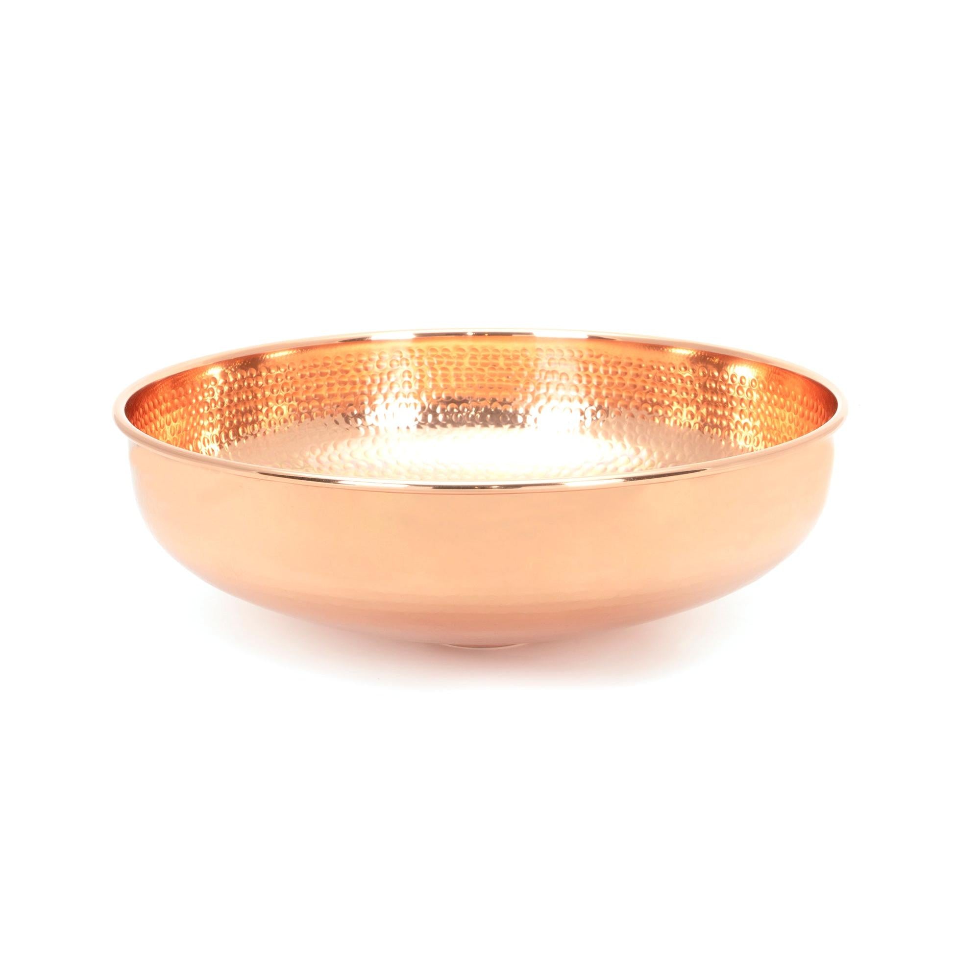 From The Anvil's Hammered Copper Round Sink