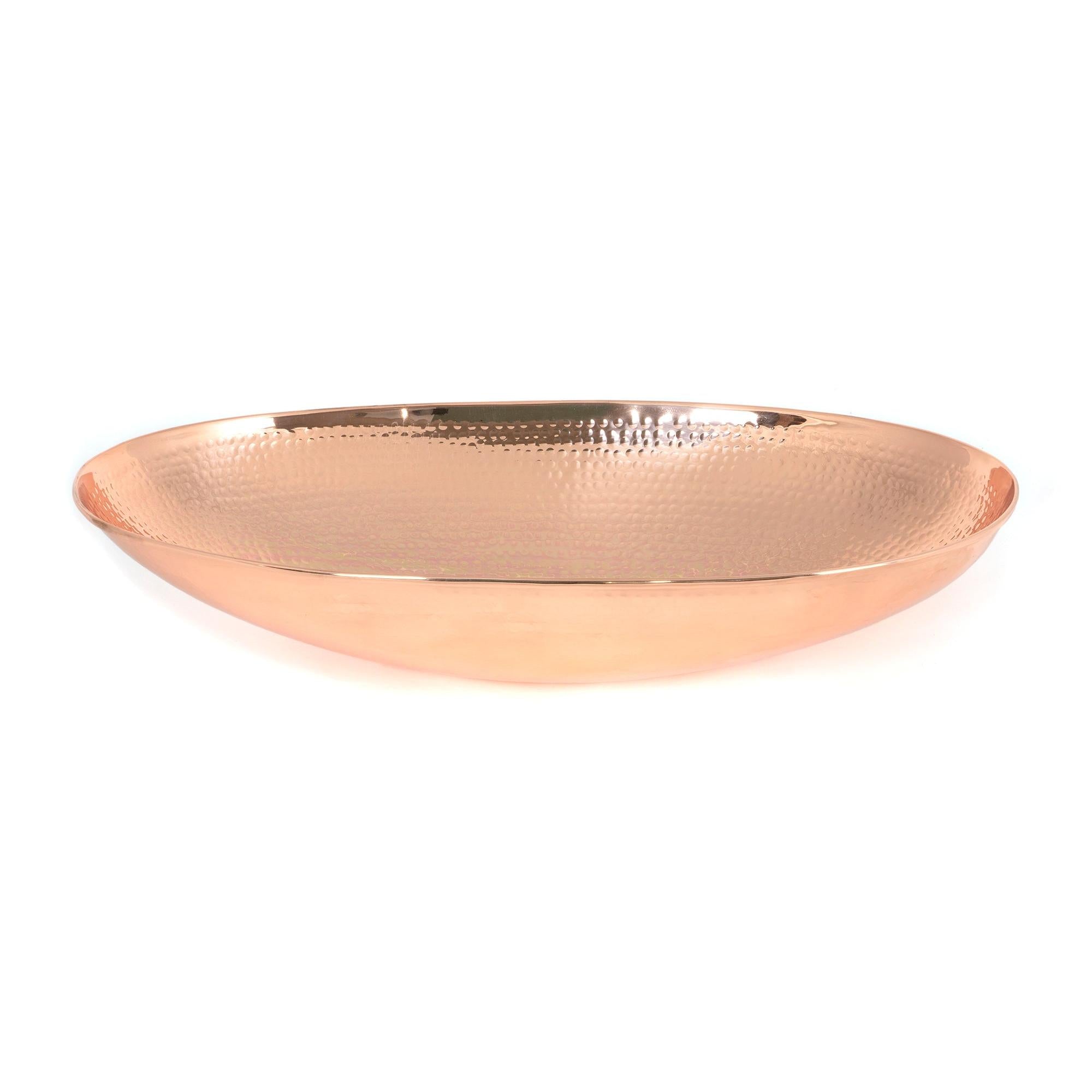 From The Anvil's Hammered Copper Oval Sink