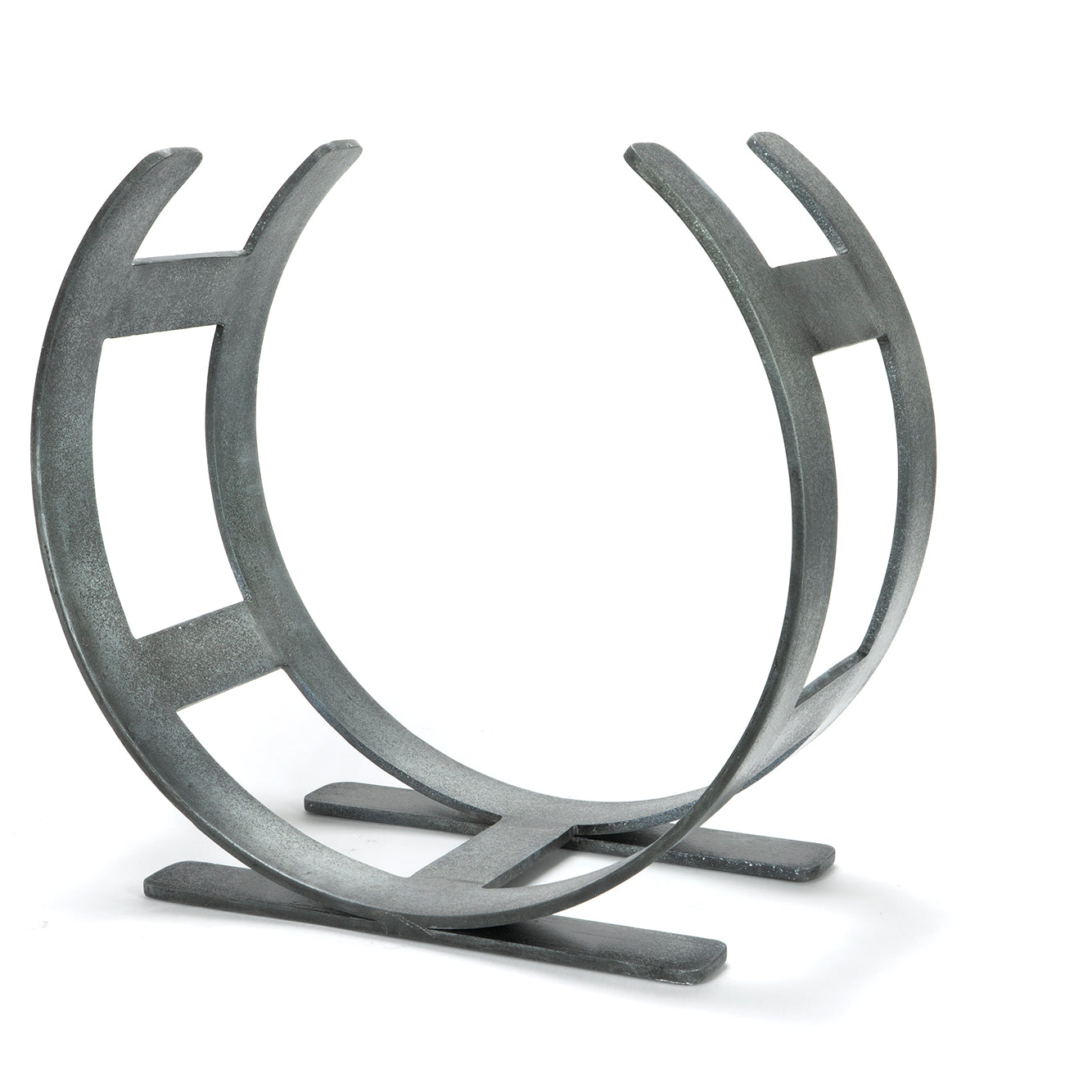 From The Anvil's Pewter Patina Curved Log Holder