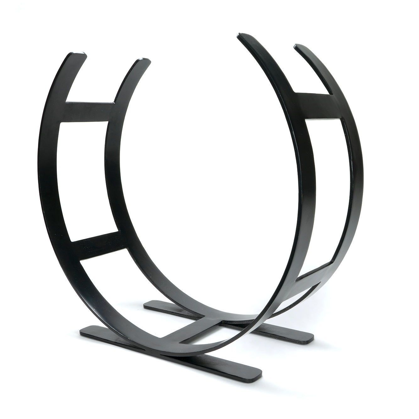 From The Anvil's Matt Black Curved Log Holder