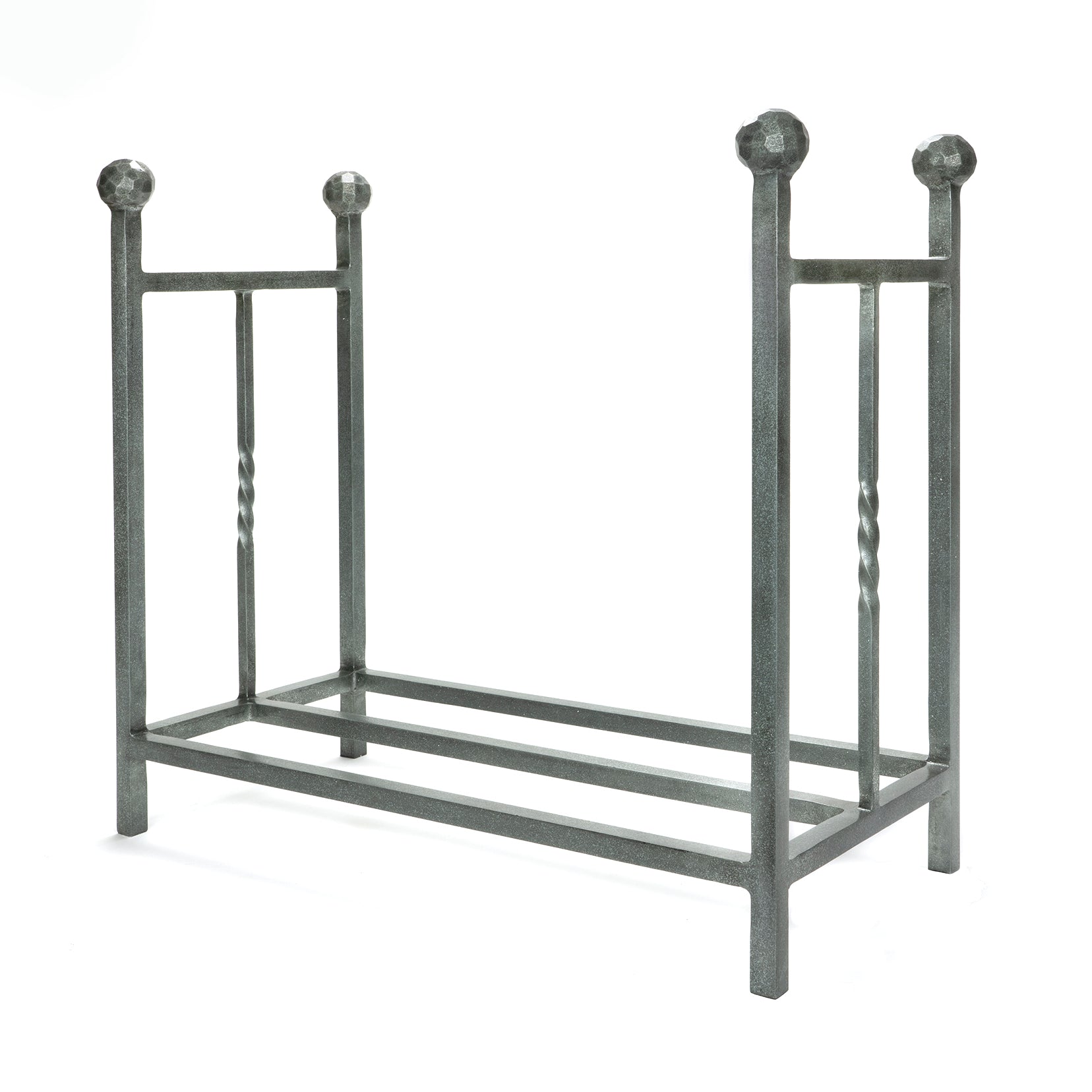 From The Anvil's Pewter Patina Rectangular Log Holder
