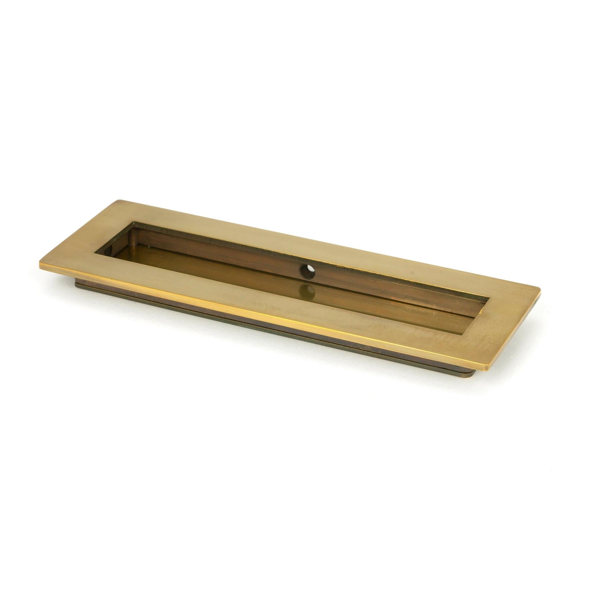 From The Anvil's Aged Brass Plain Rectangular Pull