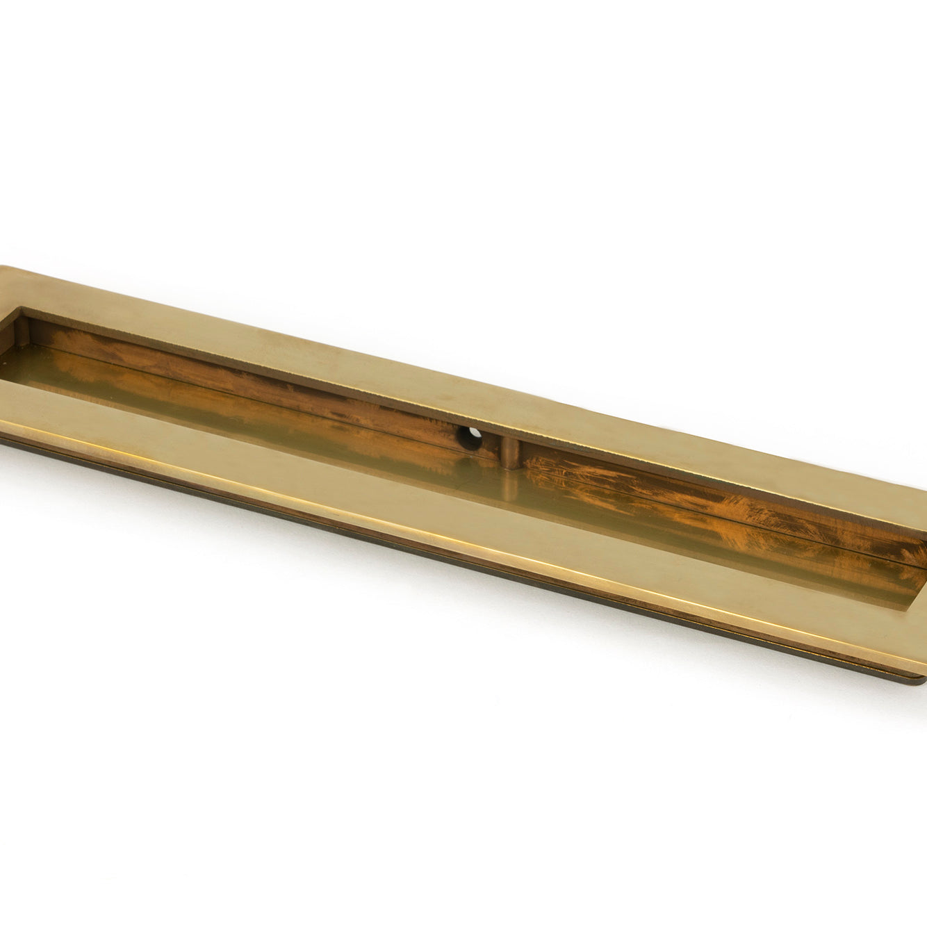 From The Anvil's Aged Brass Plain Rectangular Pull