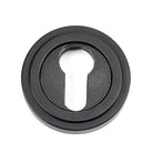 From The Anvil's Matt Black Round Euro Escutcheon