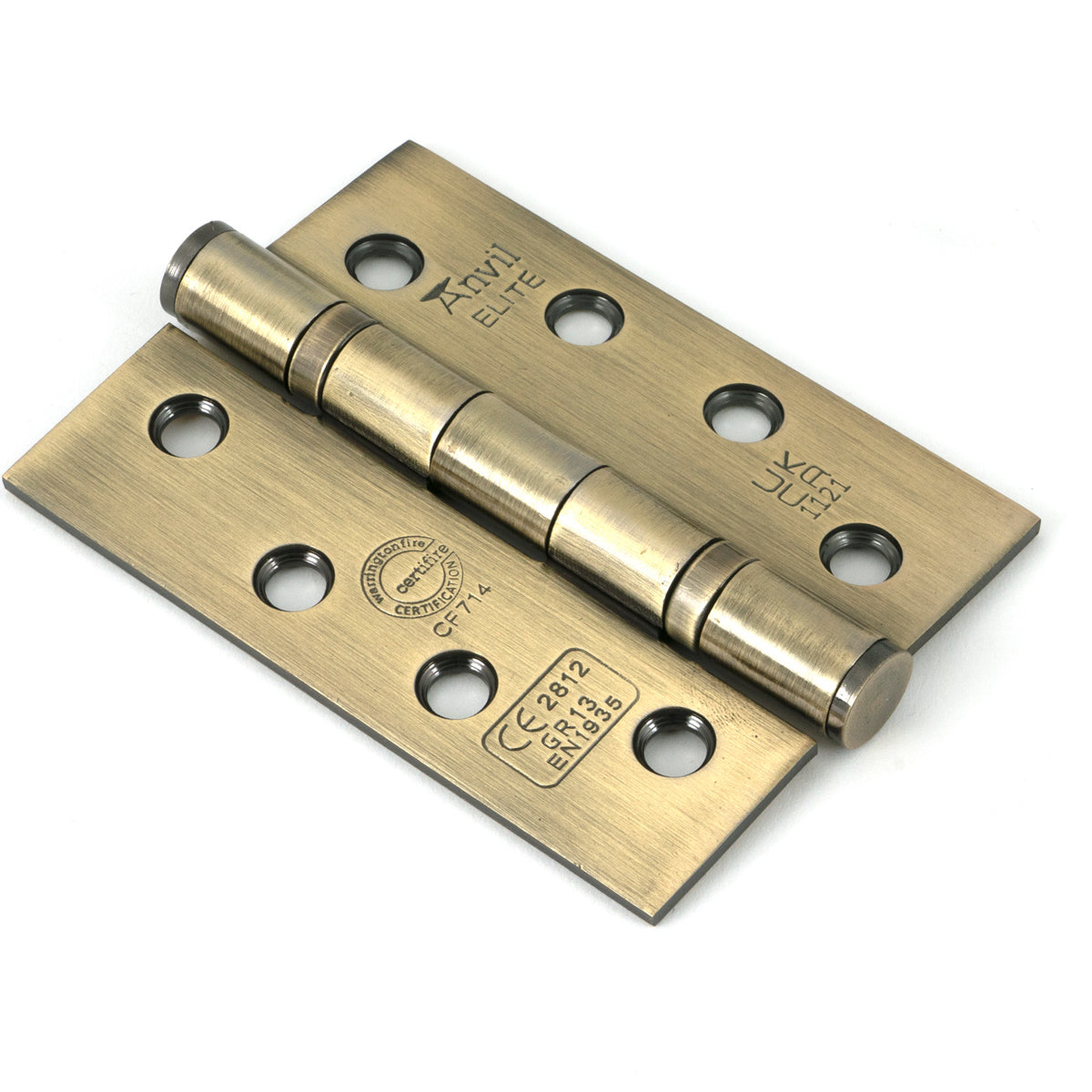 From The Anvil's Aged Brass Ball Bearing Butt Hinge (pair) SS