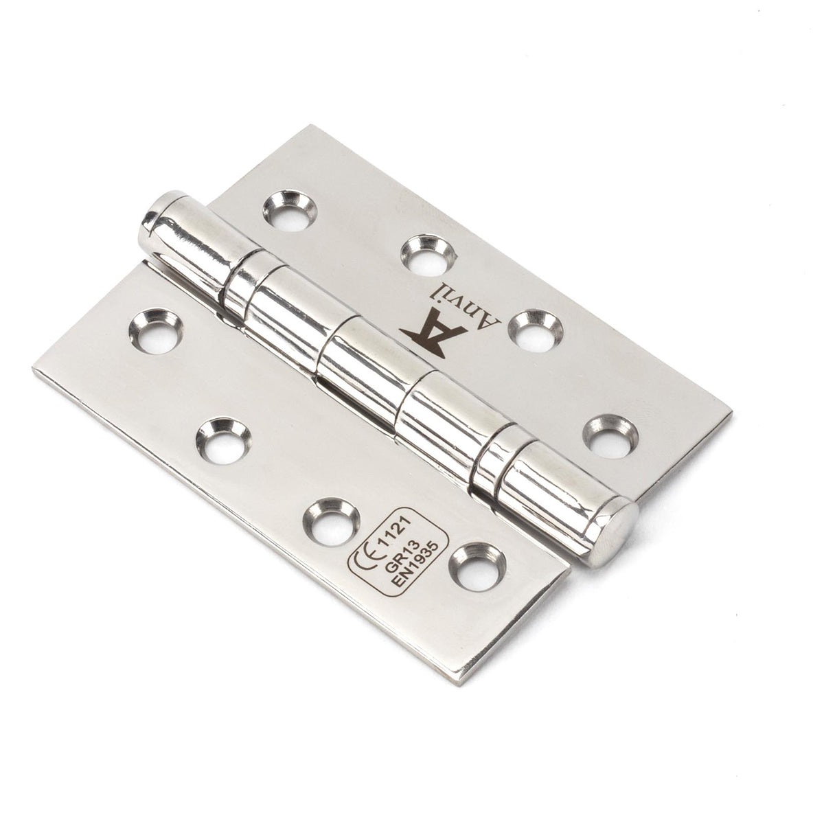 From The Anvil's Polished Stainless Steel Ball Bearing Butt Hinge (pair) SS