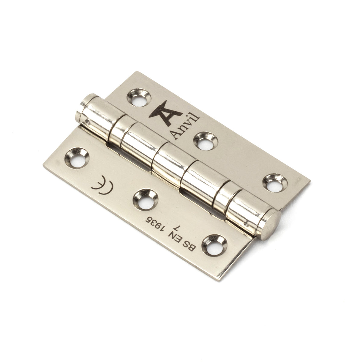 From The Anvil's Polished Nickel Ball Bearing Butt Hinge (pair) SS