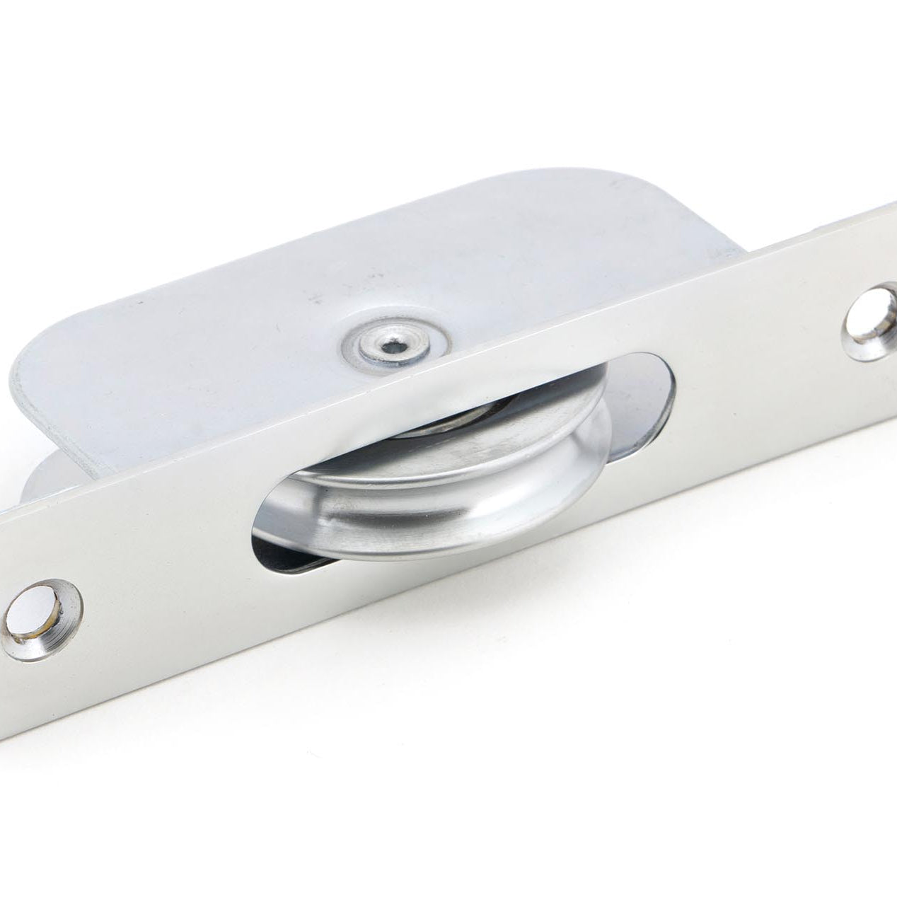 From The Anvil's Satin Chrome Square Ended Sash Pulley 75kg