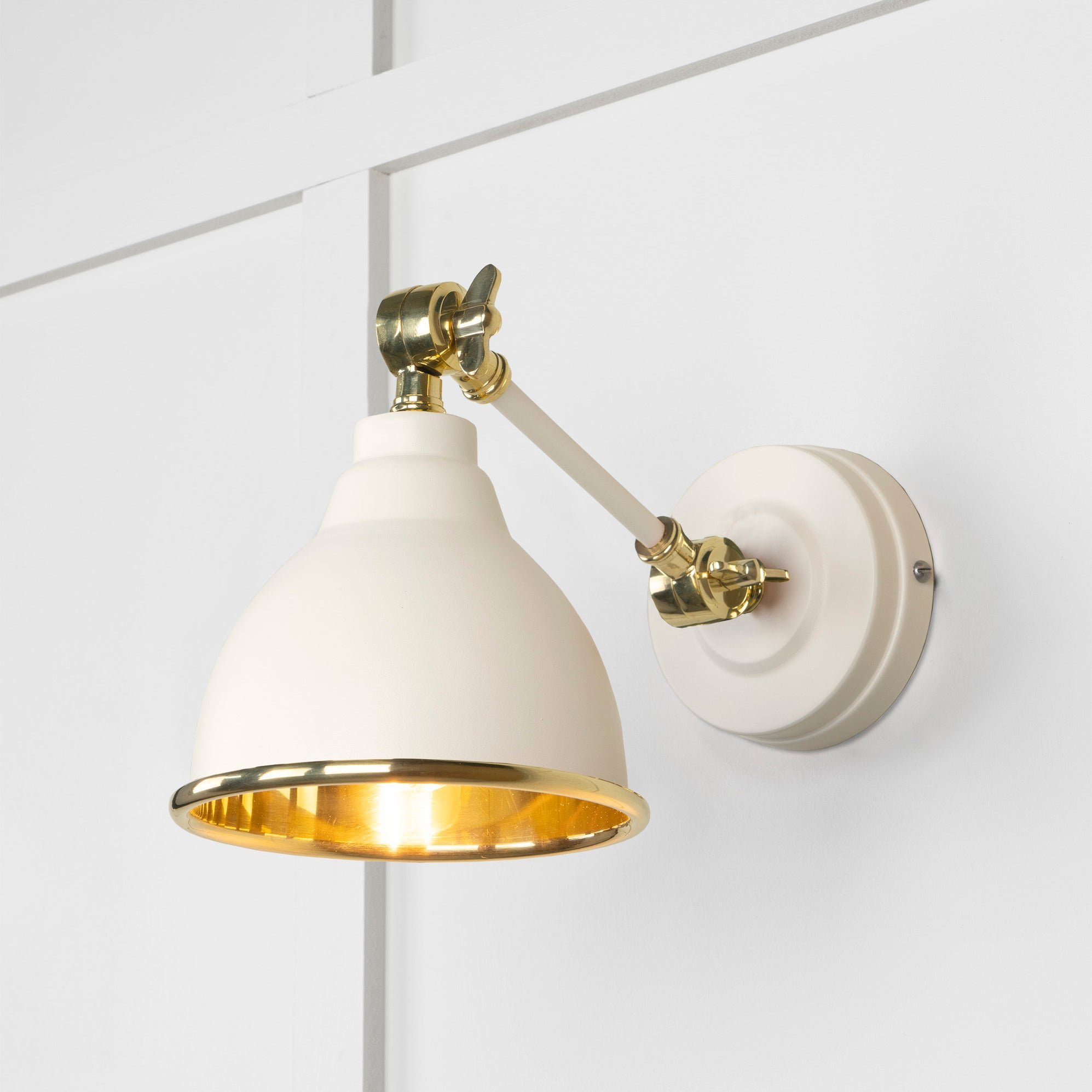 From The Anvil's Smooth Brass Smooth Brass Brindley Wall Light