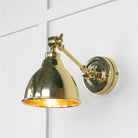 From The Anvil's Hammered Brass Hammered Brass Brindley Wall Light
