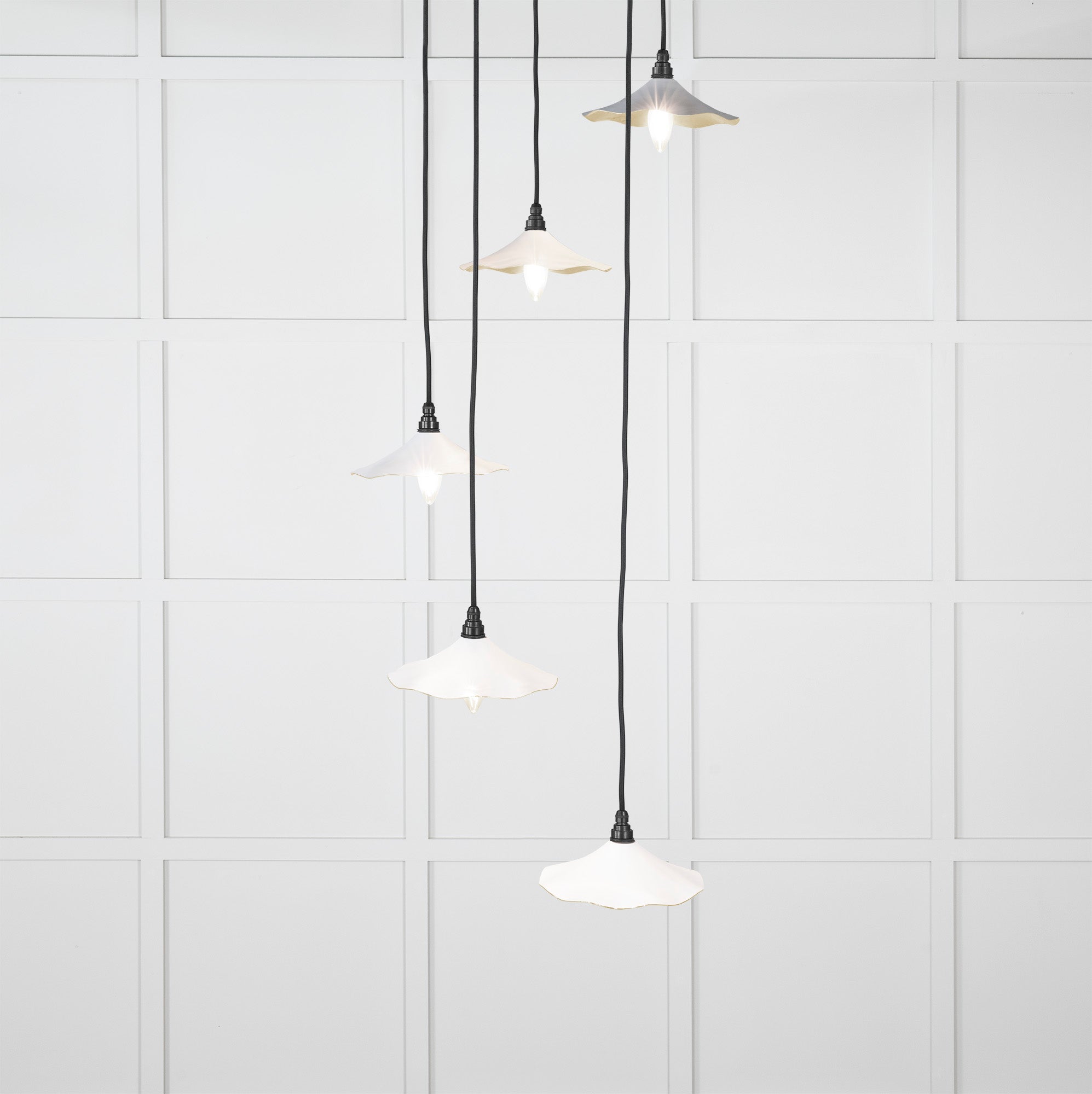 From The Anvil's Smooth Brass Smooth Brass Flora Cluster Pendant