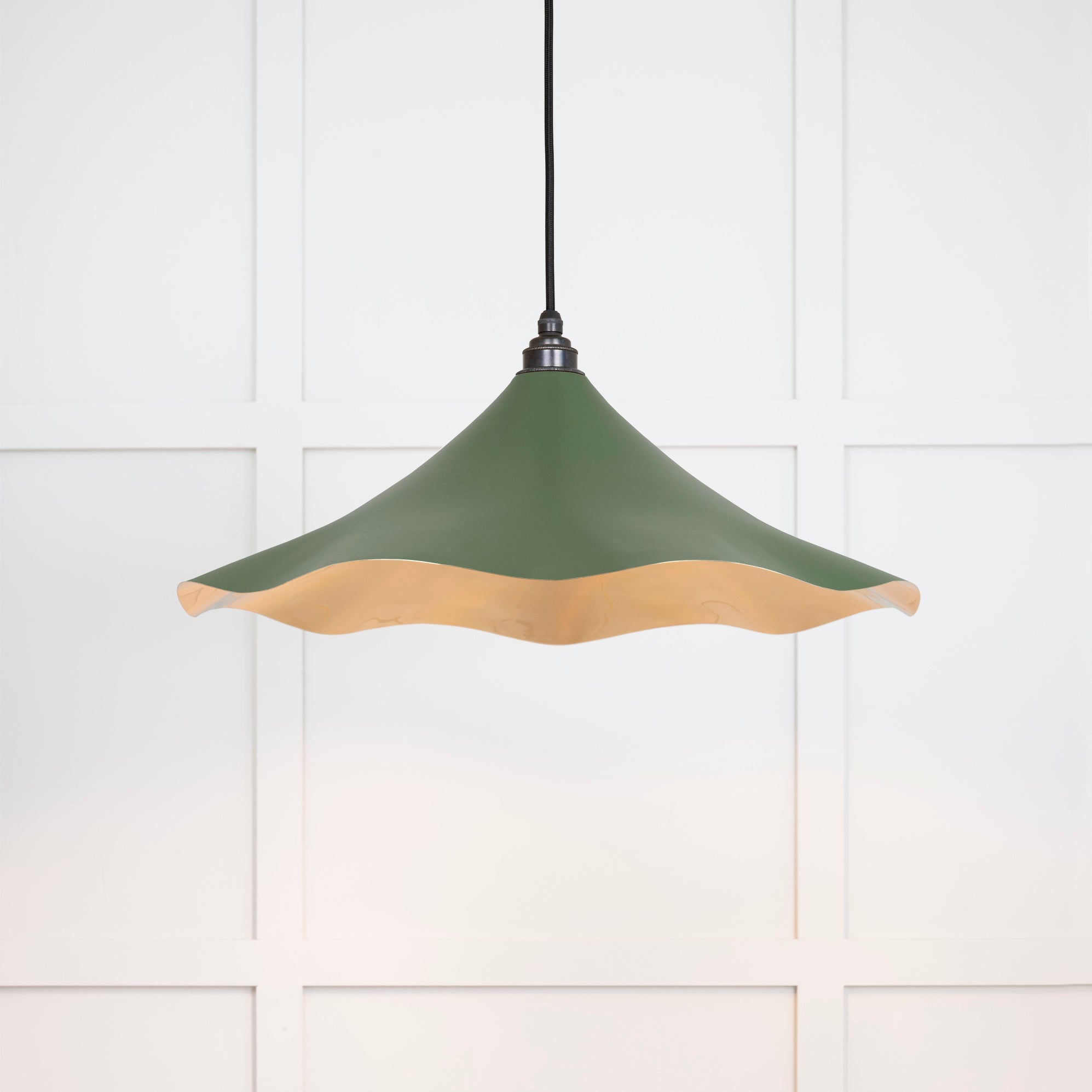 From The Anvil's Smooth Brass Smooth Brass Flora Pendant