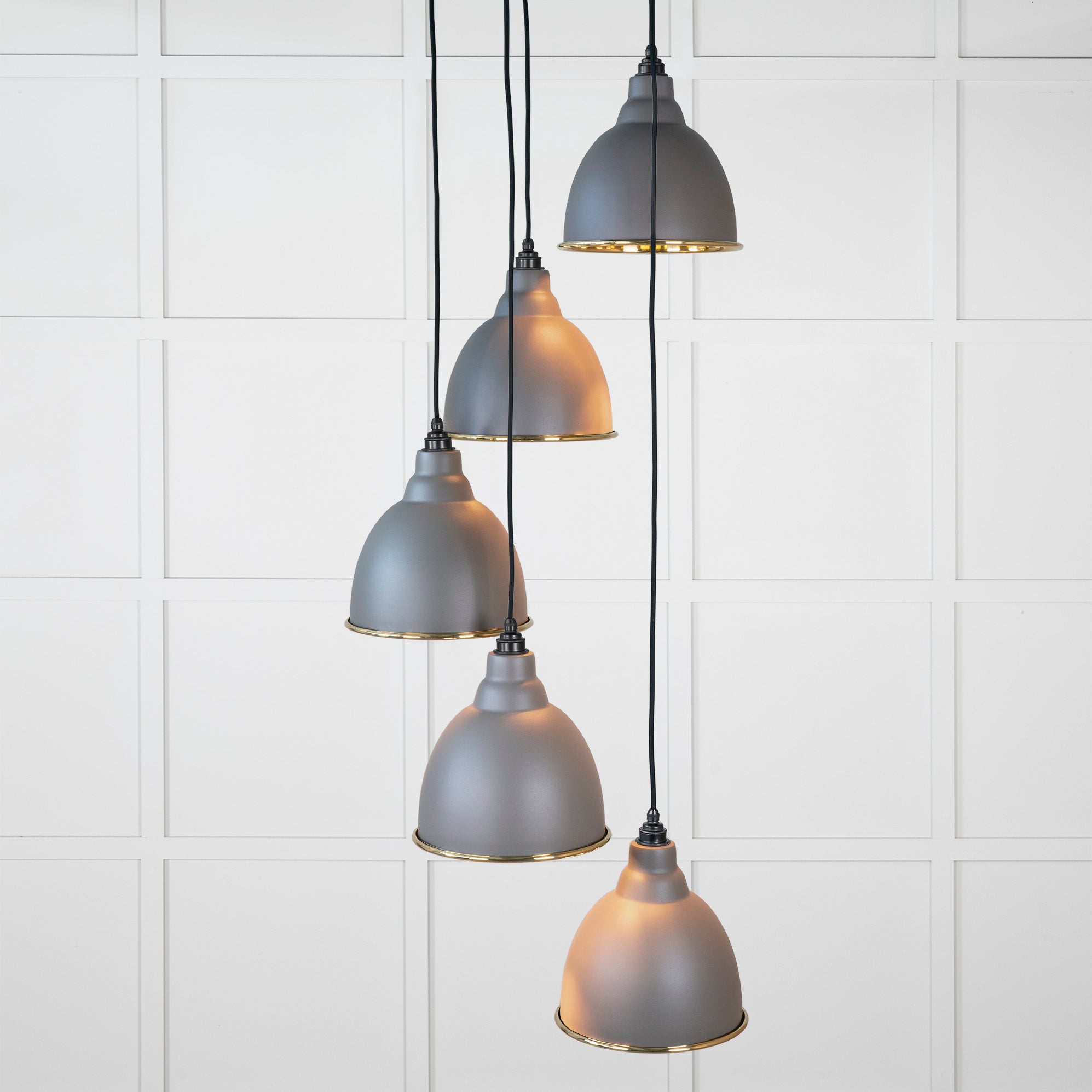 From The Anvil's Smooth Brass Smooth Brass Brindley Cluster Pendant