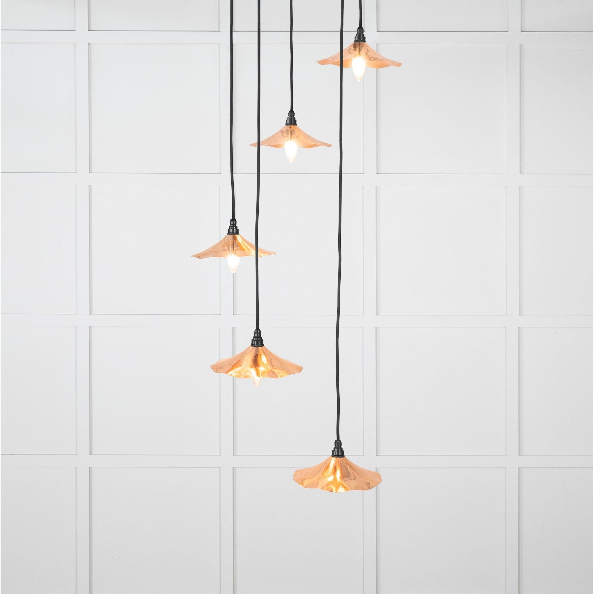 From The Anvil's Smooth Copper Smooth Copper Flora Cluster Pendant