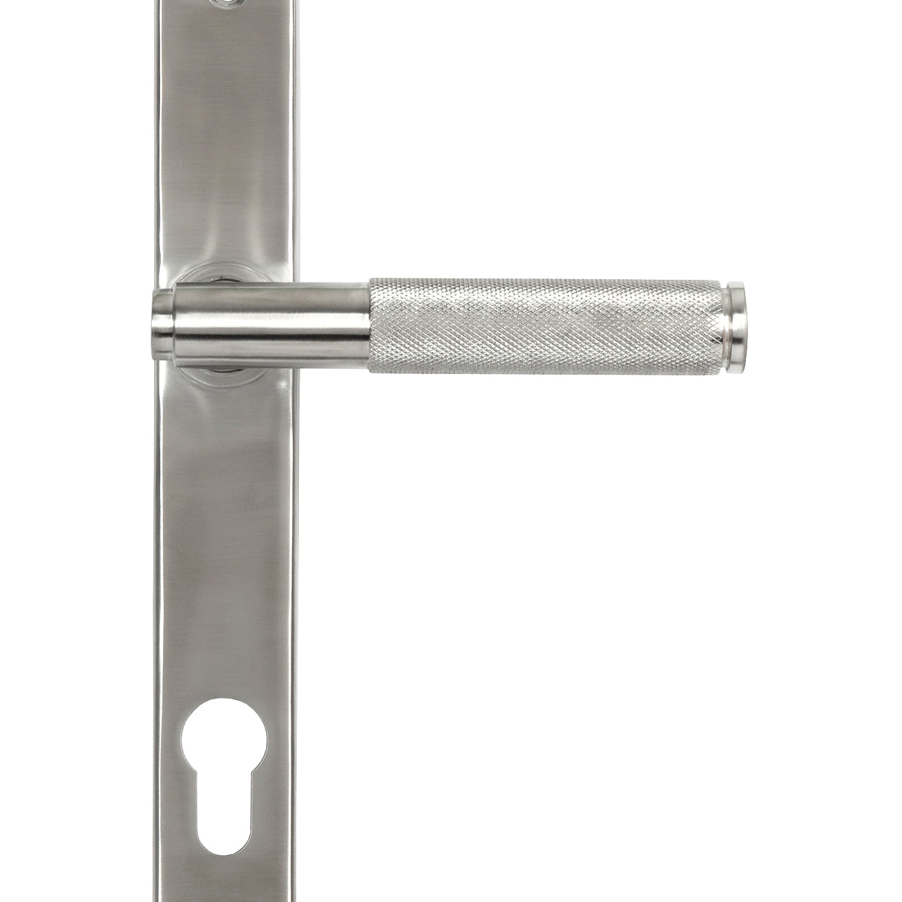 From The Anvil's Satin Marine SS (316) Brompton Slimline Lever Espag. Lock Set