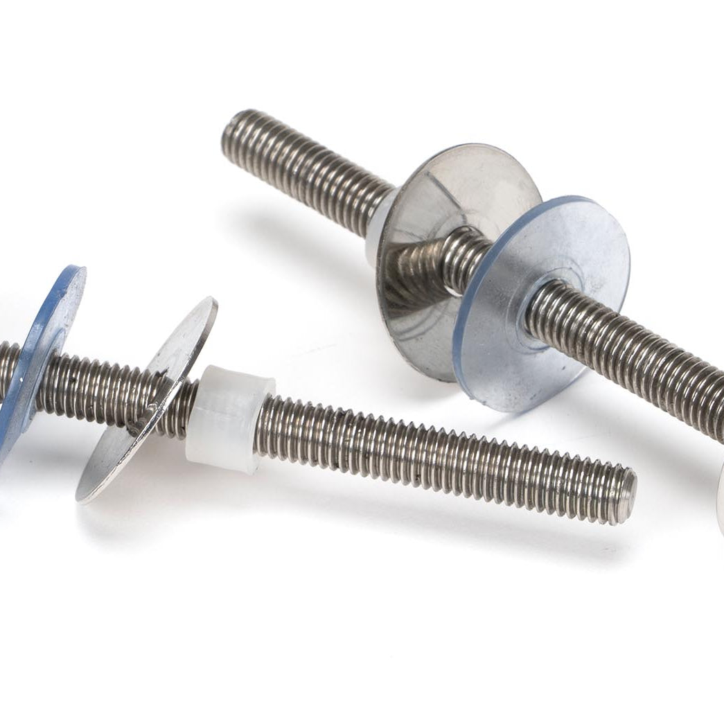 From The Anvil's Polished Stainless Steel (304) 100mm Bolt Fixings for T Bar (2)