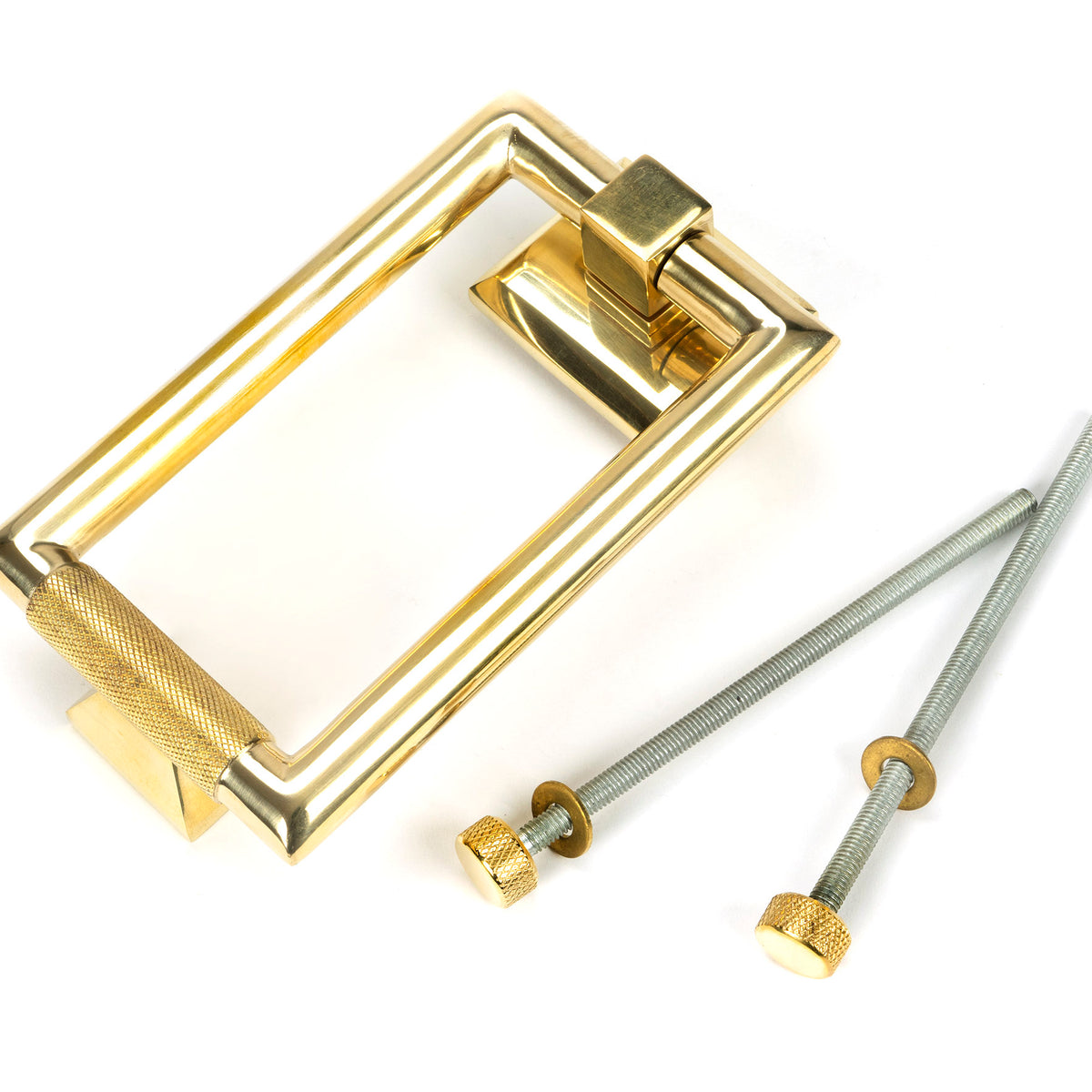 From The Anvil's Polished Brass Brompton Door Knocker