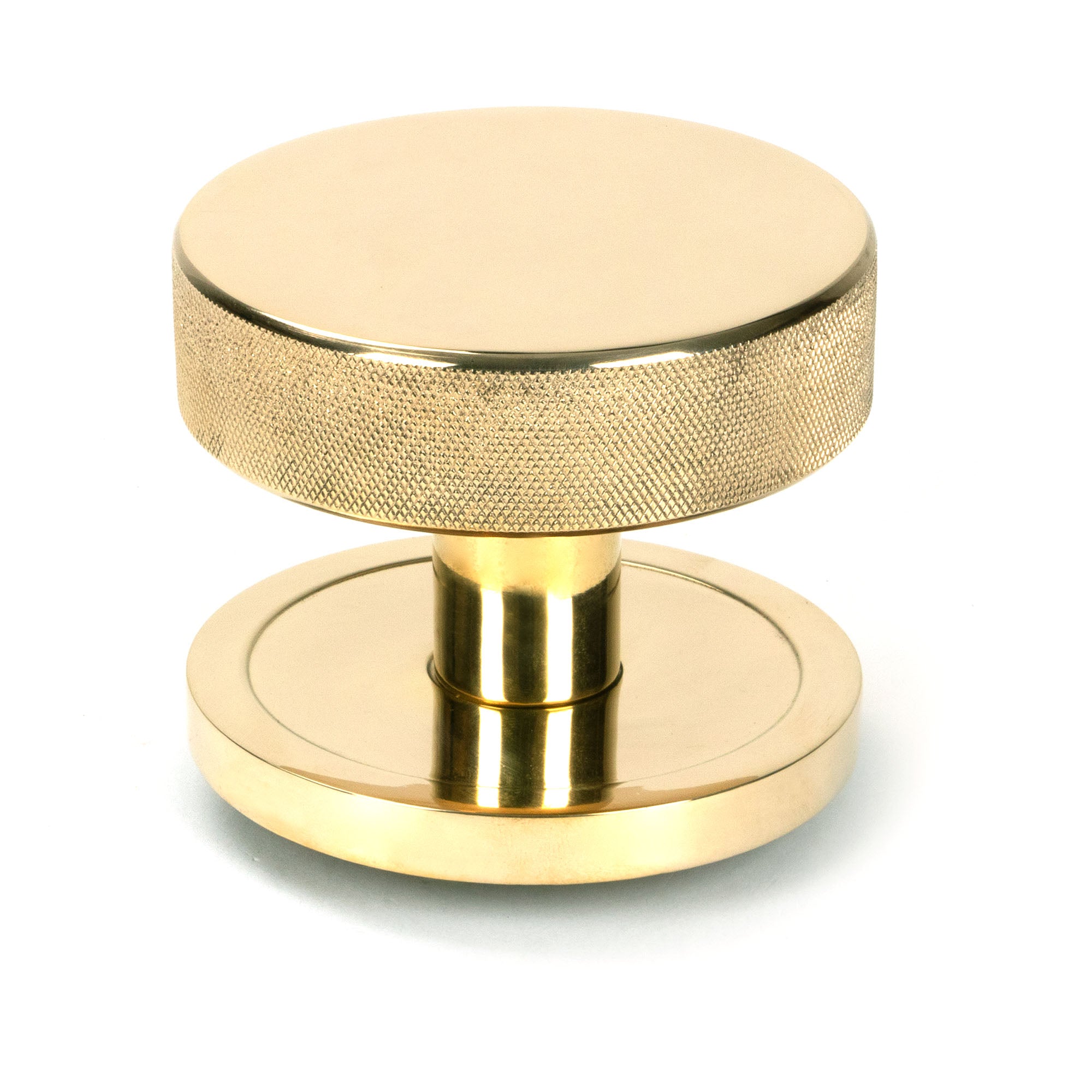 From The Anvil's Polished Brass Brompton Centre Door Knob