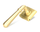 From The Anvil's Satin Brass Newbury Lever on Rose Set (Unsprung)