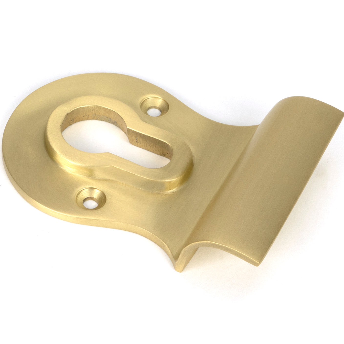 From The Anvil's Satin Brass Euro Door Pull
