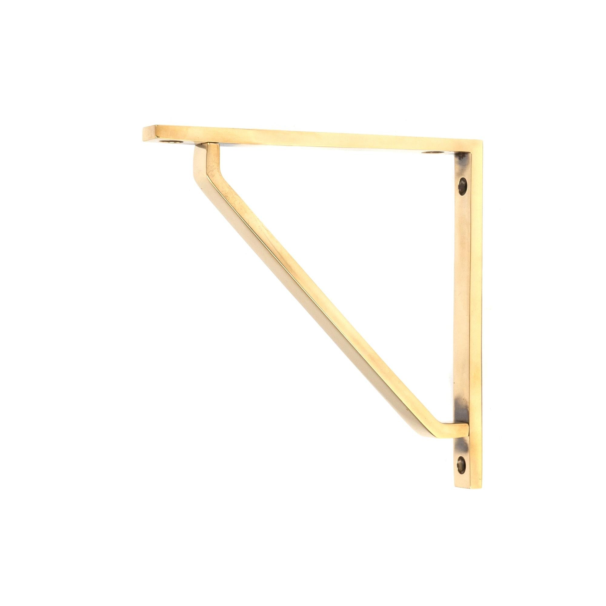From The Anvil's Aged Brass Barton Shelf Bracket