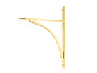 From The Anvil's Polished Brass Apperley Shelf Bracket