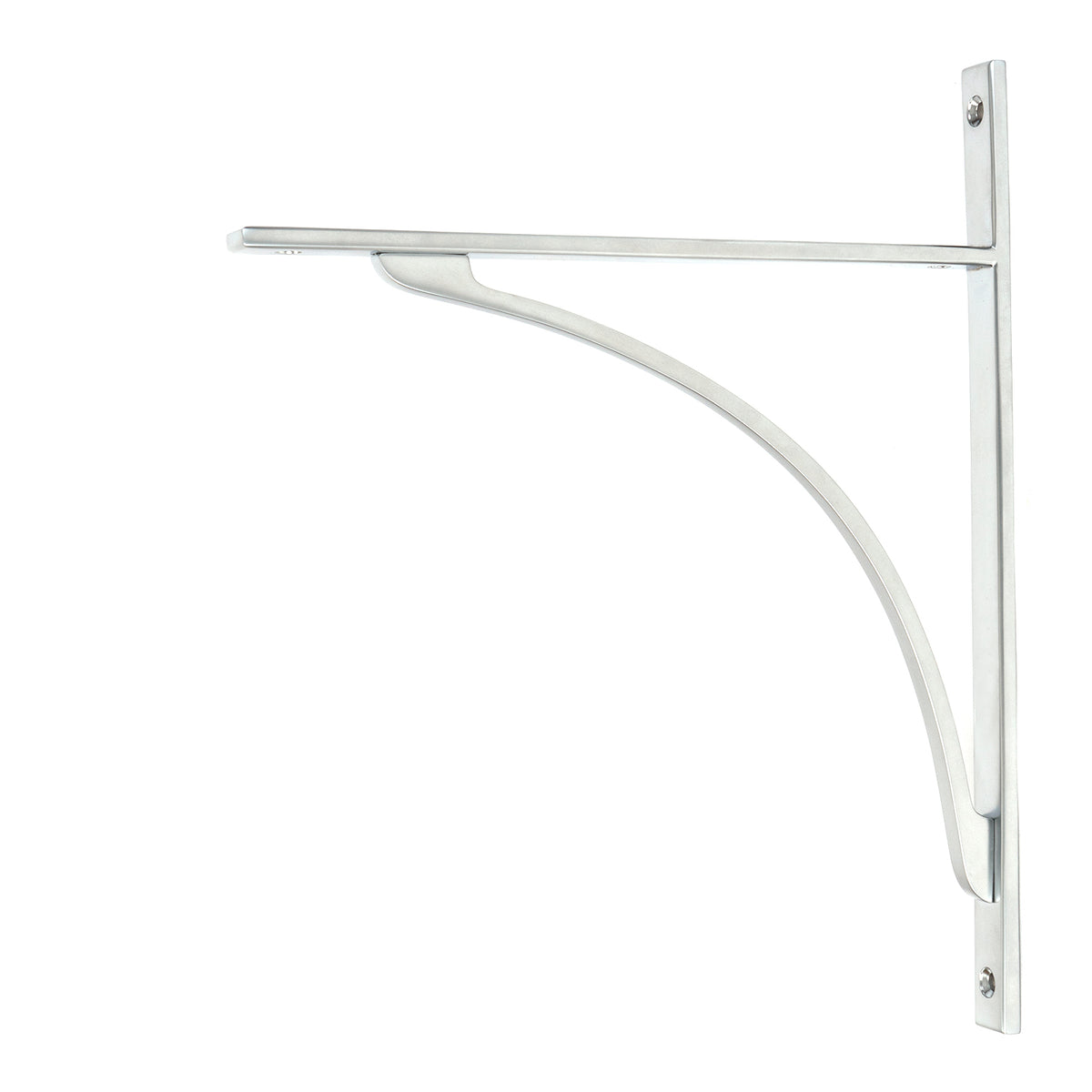 From The Anvil's Satin Chrome Apperley Shelf Bracket