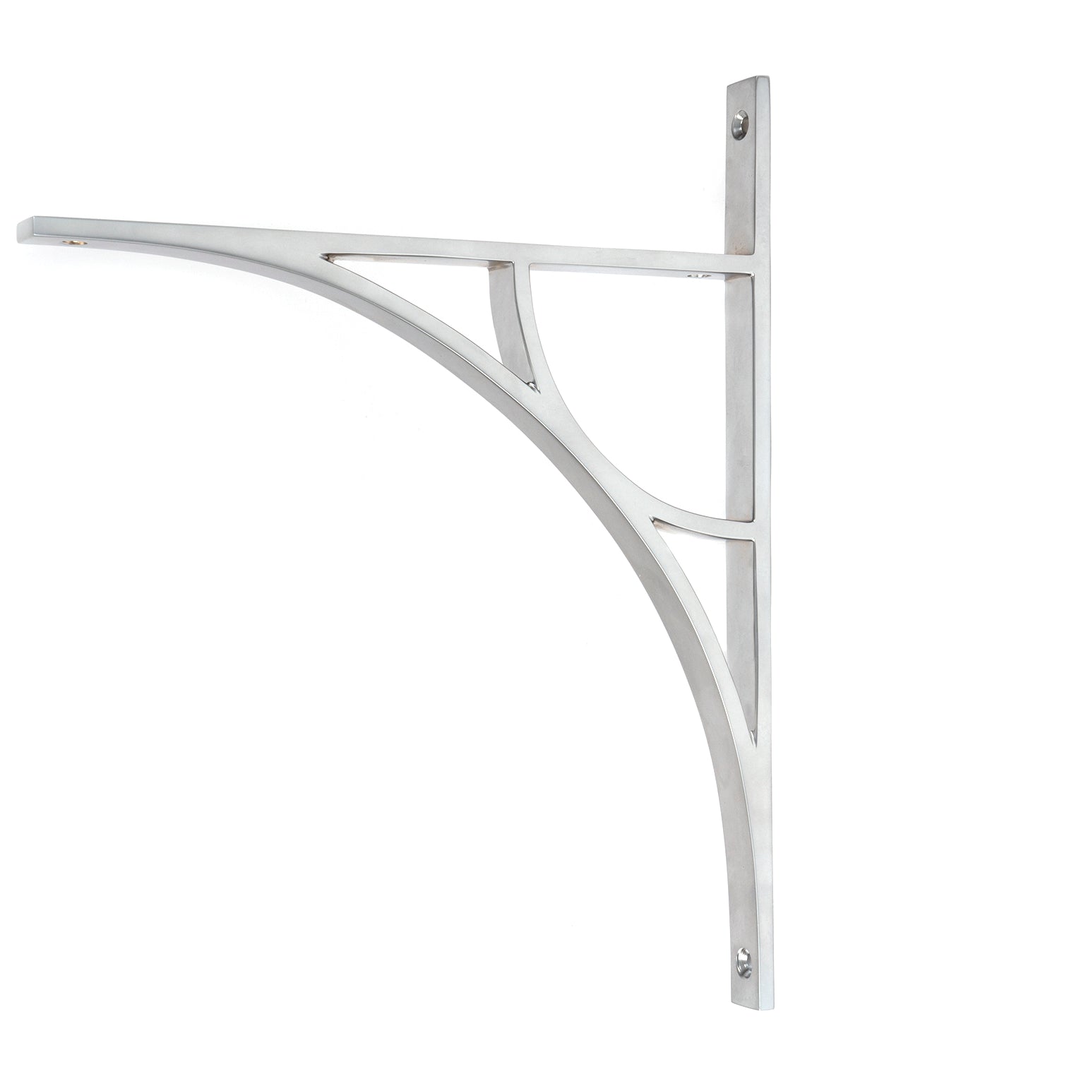 From The Anvil's Satin Chrome Tyne Shelf Bracket