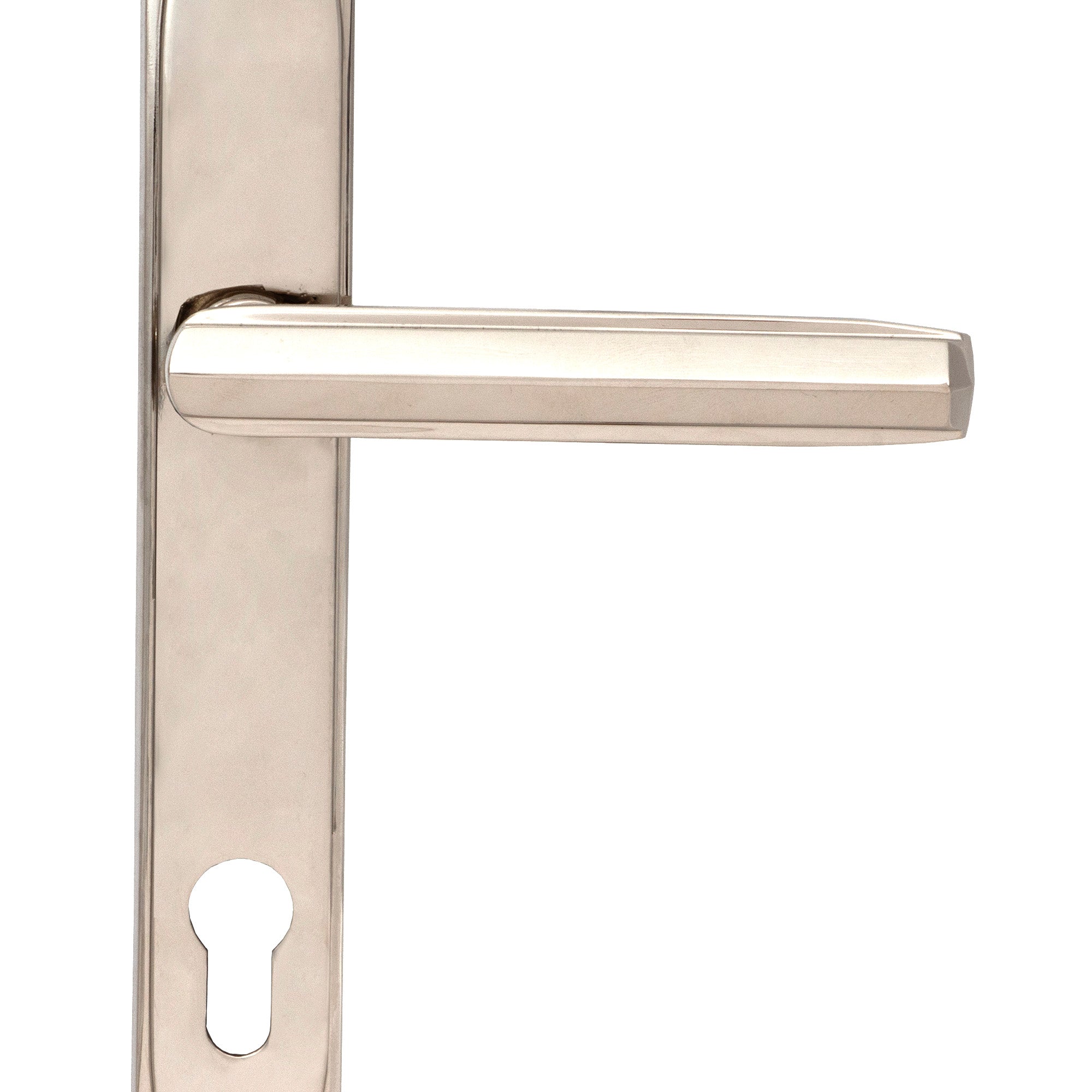From The Anvil's Polished Nickel Art Deco Slimline Lever Espag. Lock Set