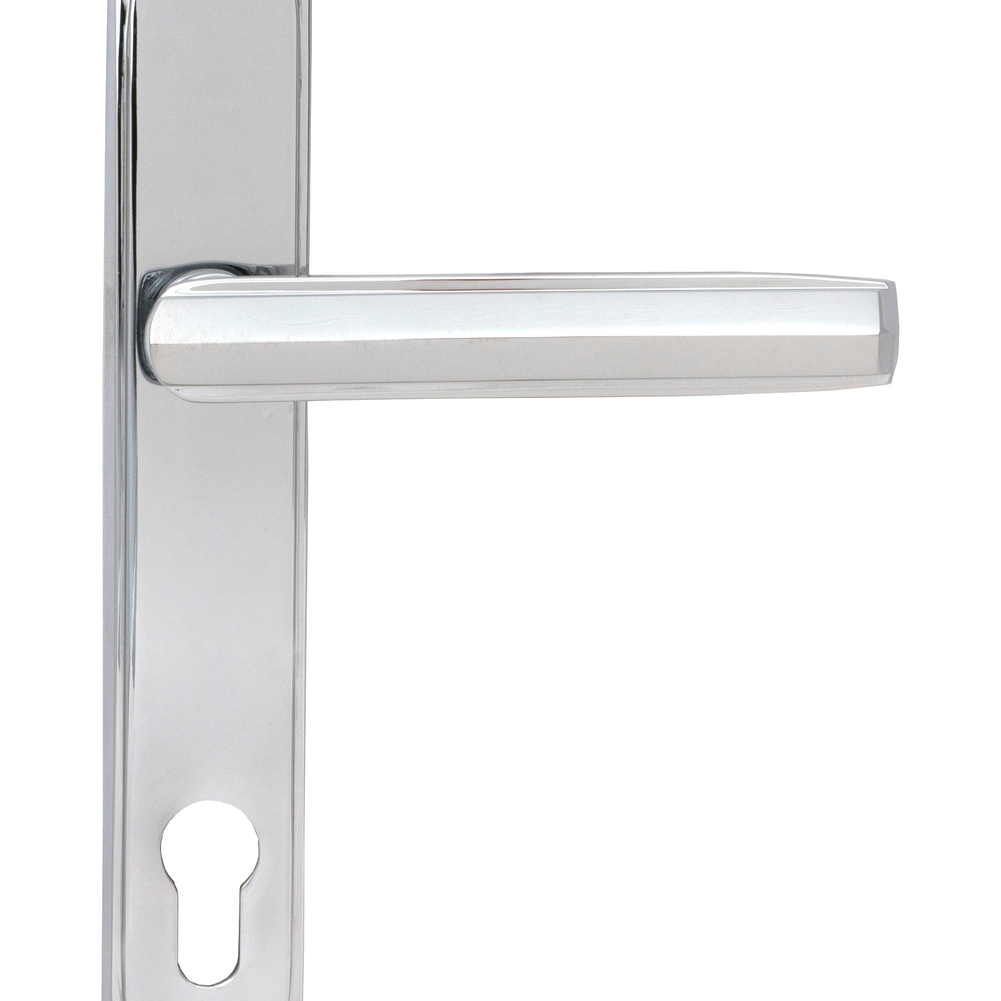 From The Anvil's Polished Chrome Art Deco Slimline Lever Espag. Lock Set