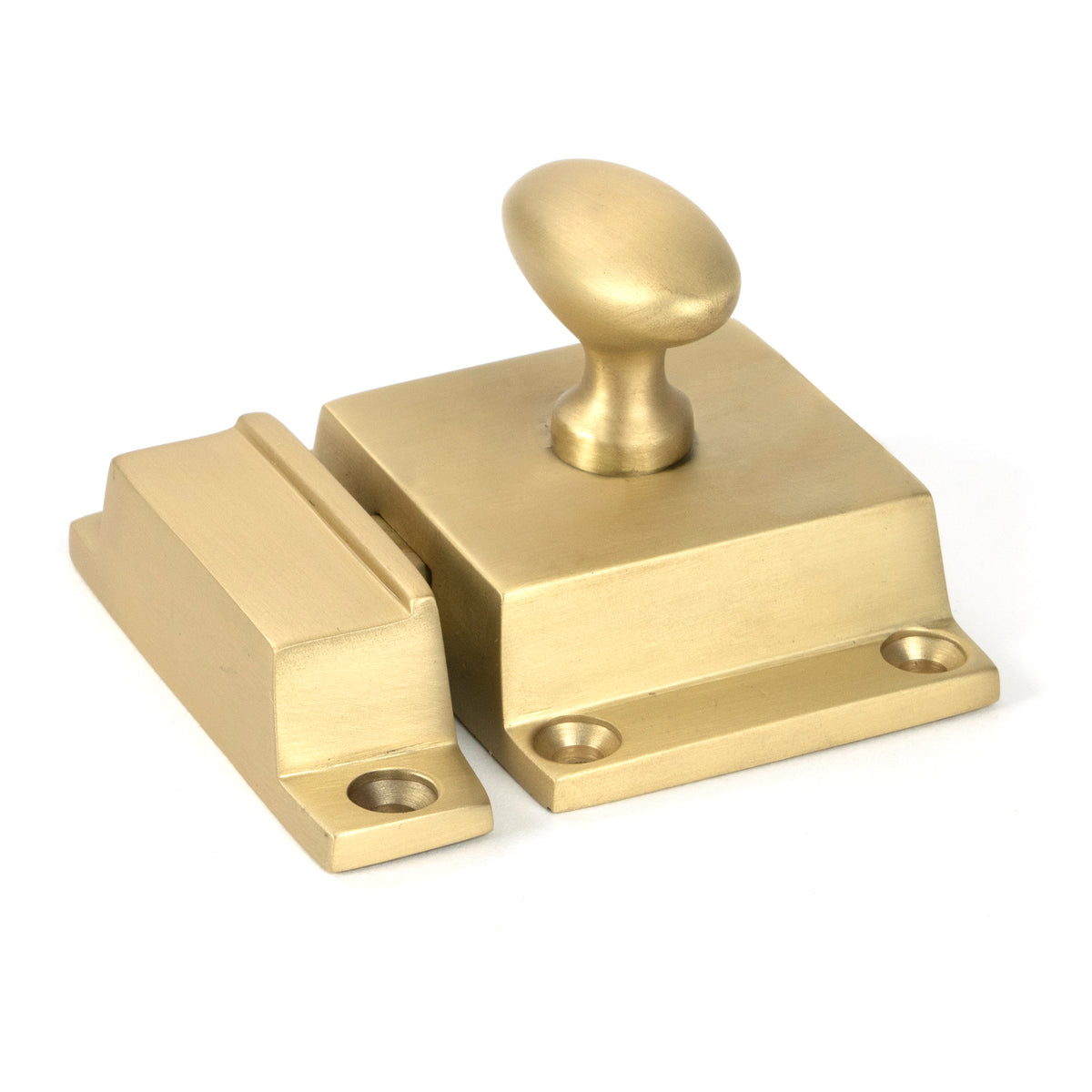 From The Anvil's Satin Brass Cabinet Latch