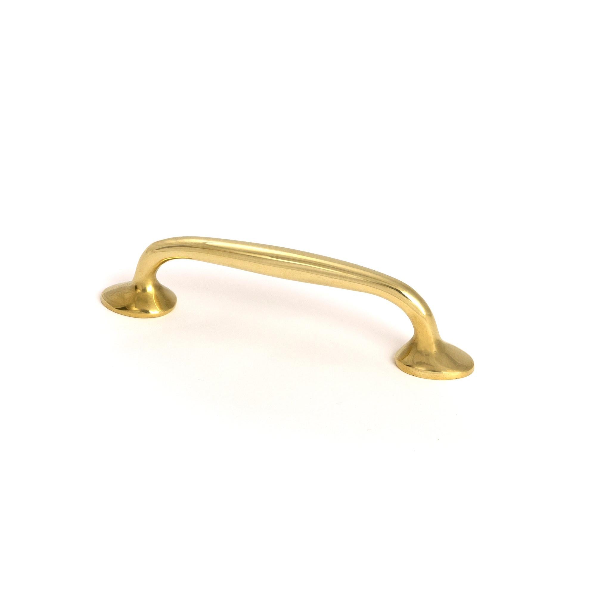 From The Anvil's Polished Brass Moore Pull Handle