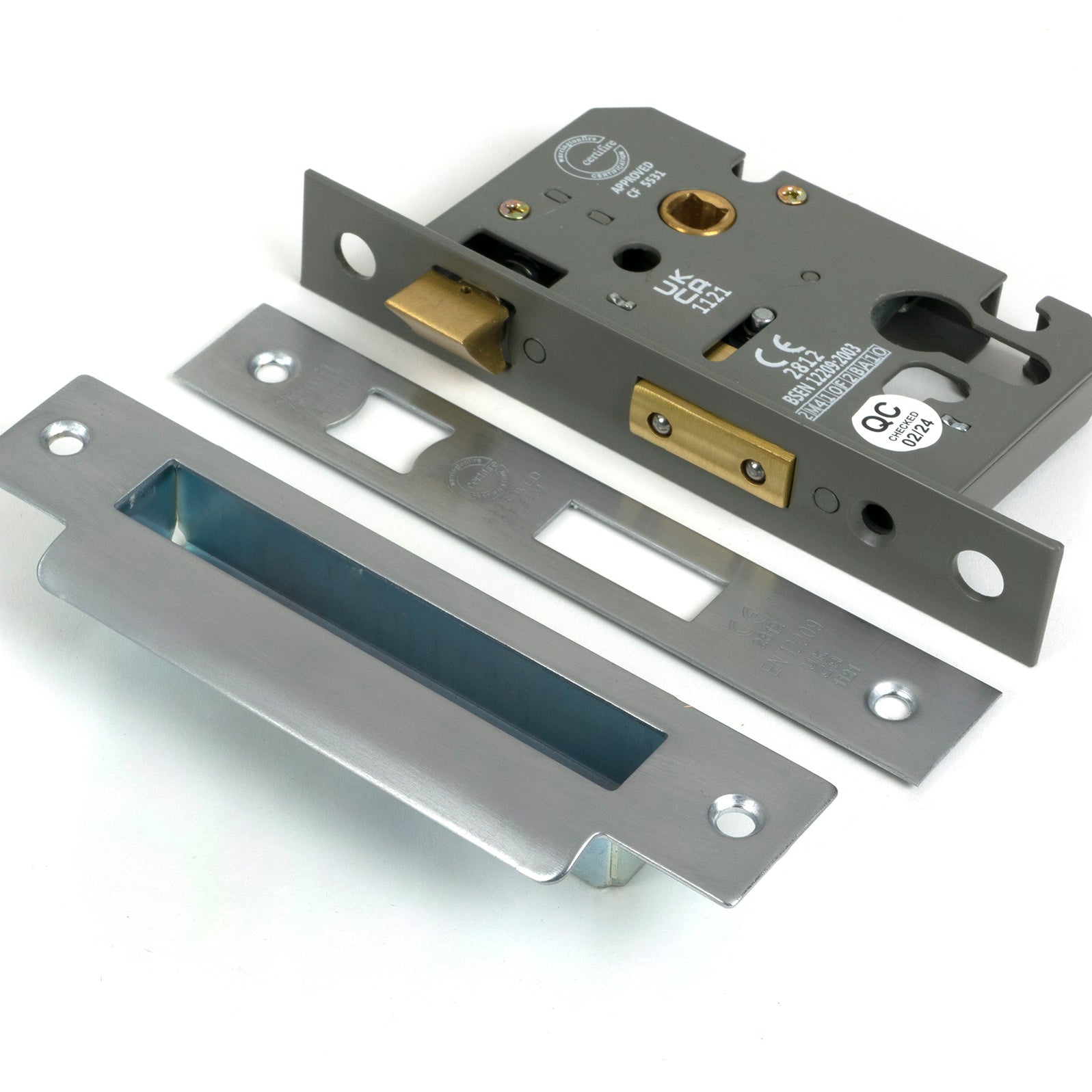 From The Anvil's Satin Chrome Euro Profile Sash Lock