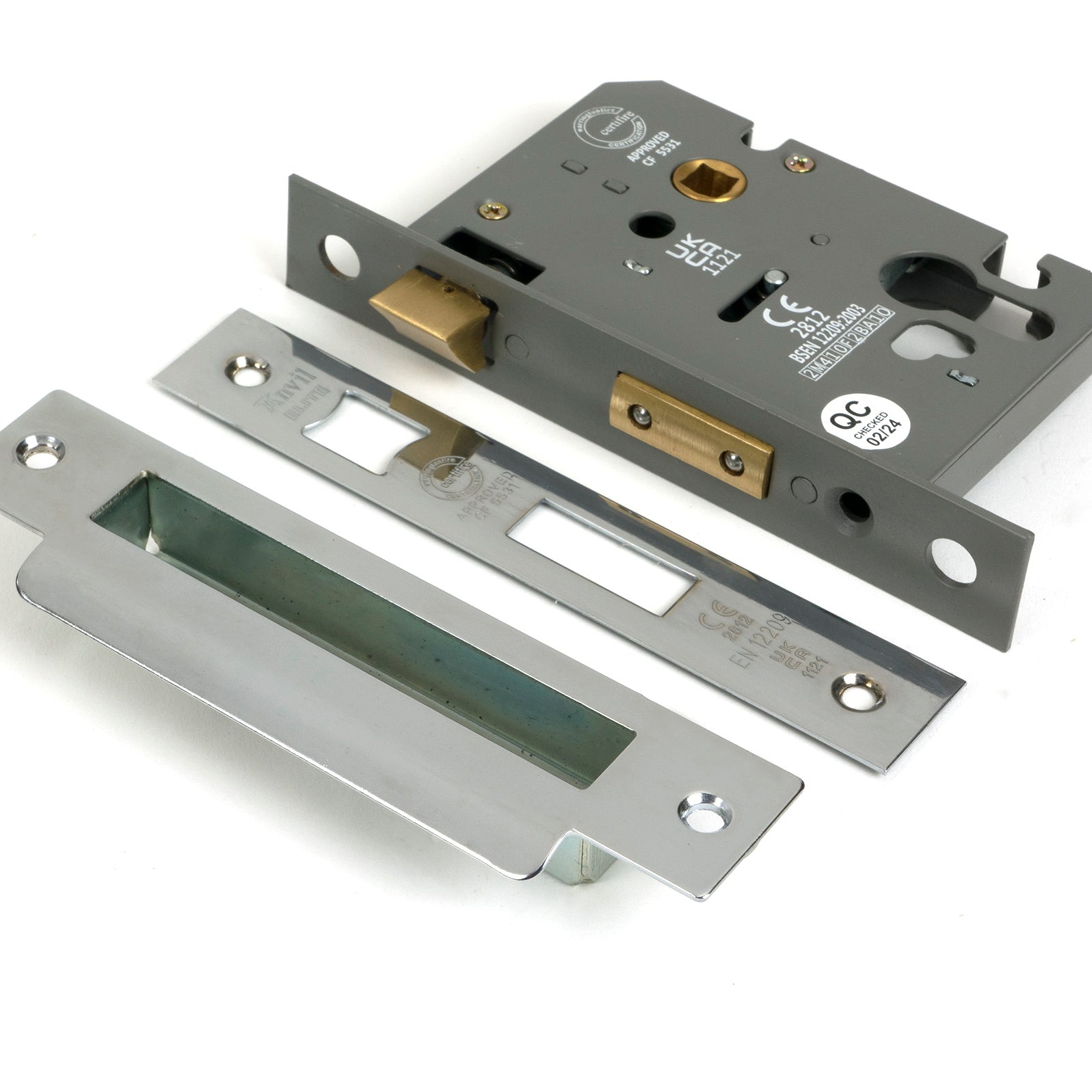 From The Anvil's Polished Chrome Euro Profile Sash Lock