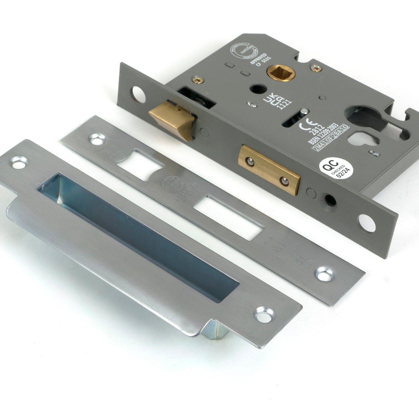 From The Anvil's Satin Chrome Euro Profile Sash Lock