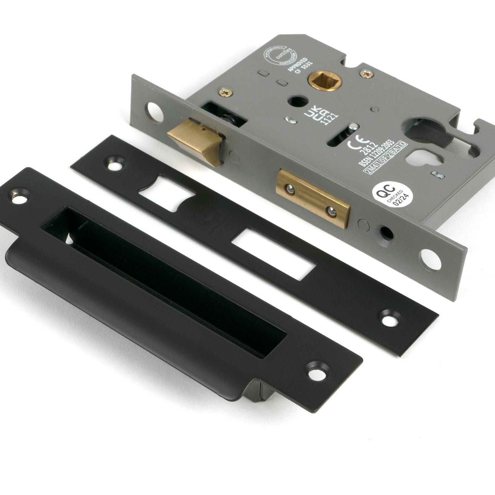 From The Anvil's Aged Bronze Euro Profile Sash Lock