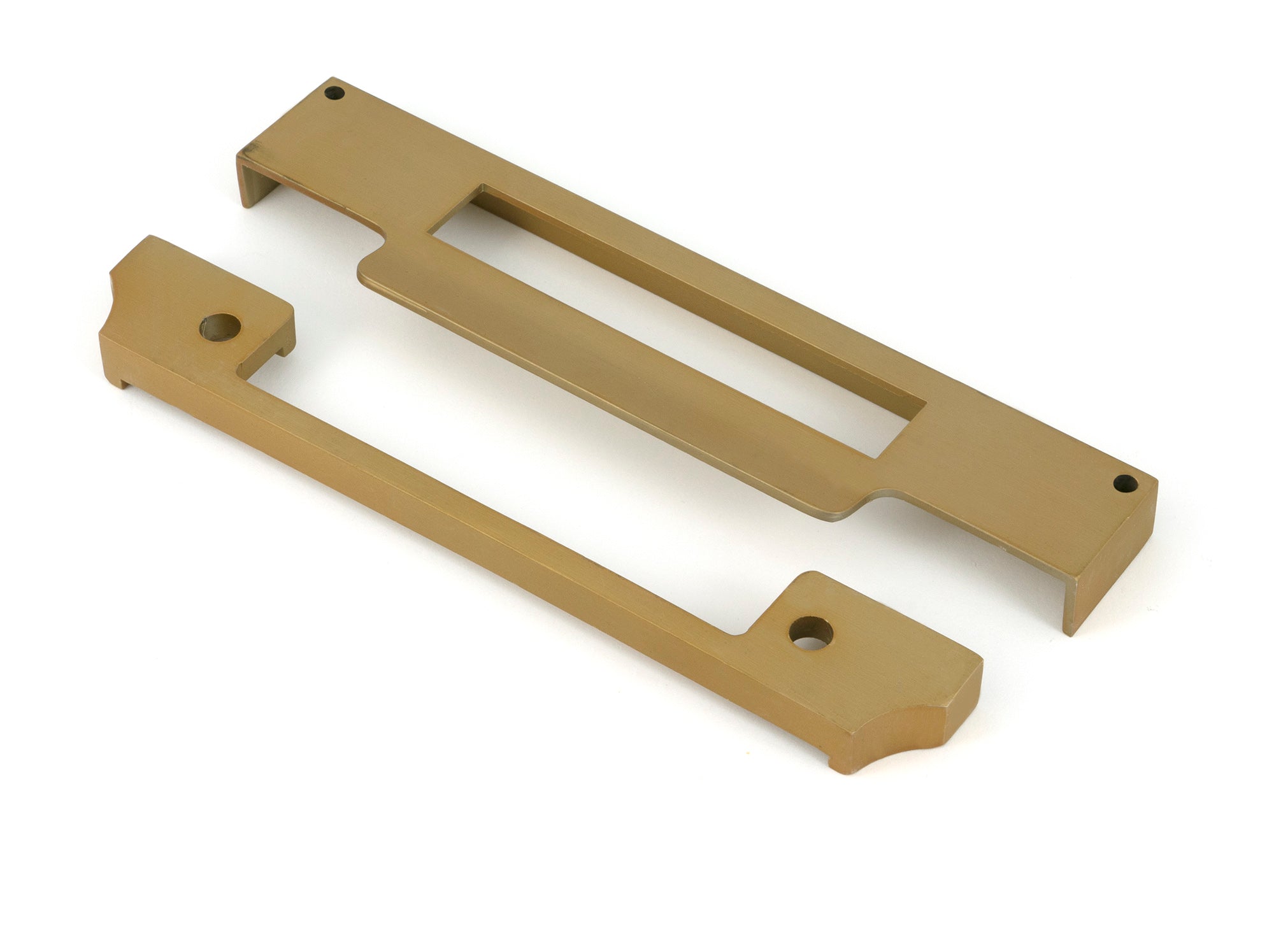 From The Anvil's Satin Brass ½" Rebate Kit for Euro Sash Lock