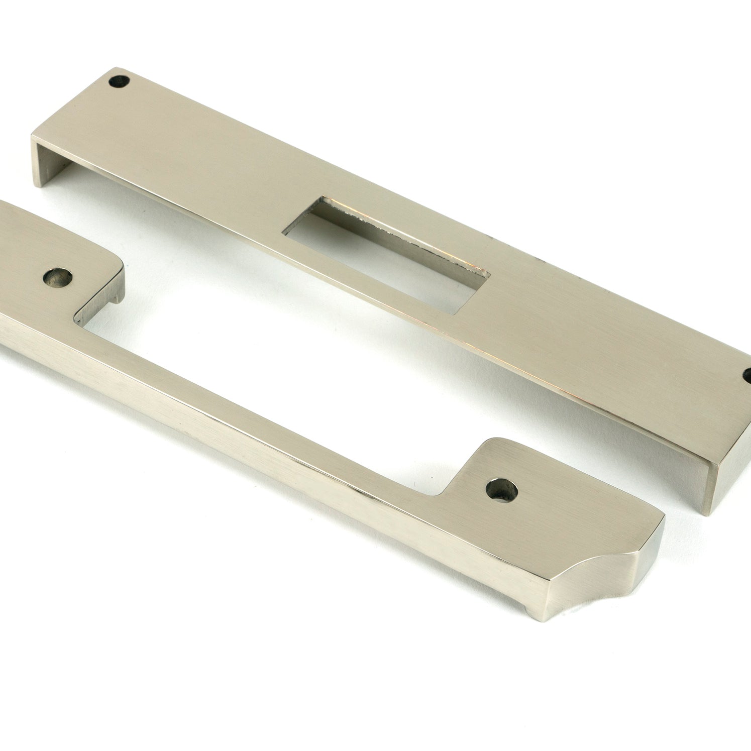 From The Anvil's Polished Nickel ½" Rebate Kit for Euro Dead Lock