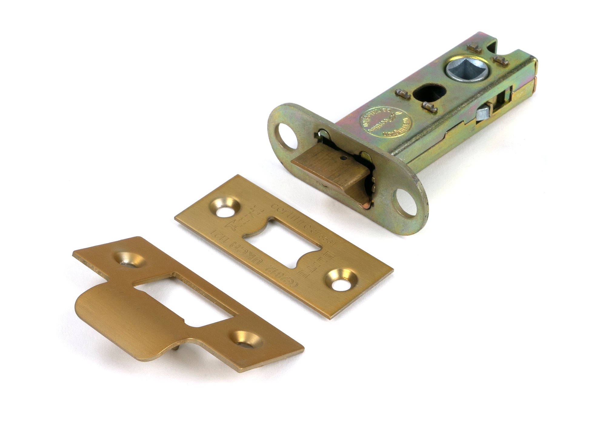From The Anvil's Satin Brass Heavy Duty Latch