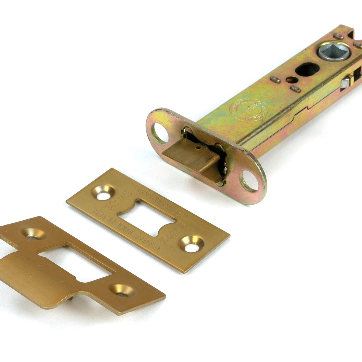 From The Anvil's Satin Brass Heavy Duty Latch