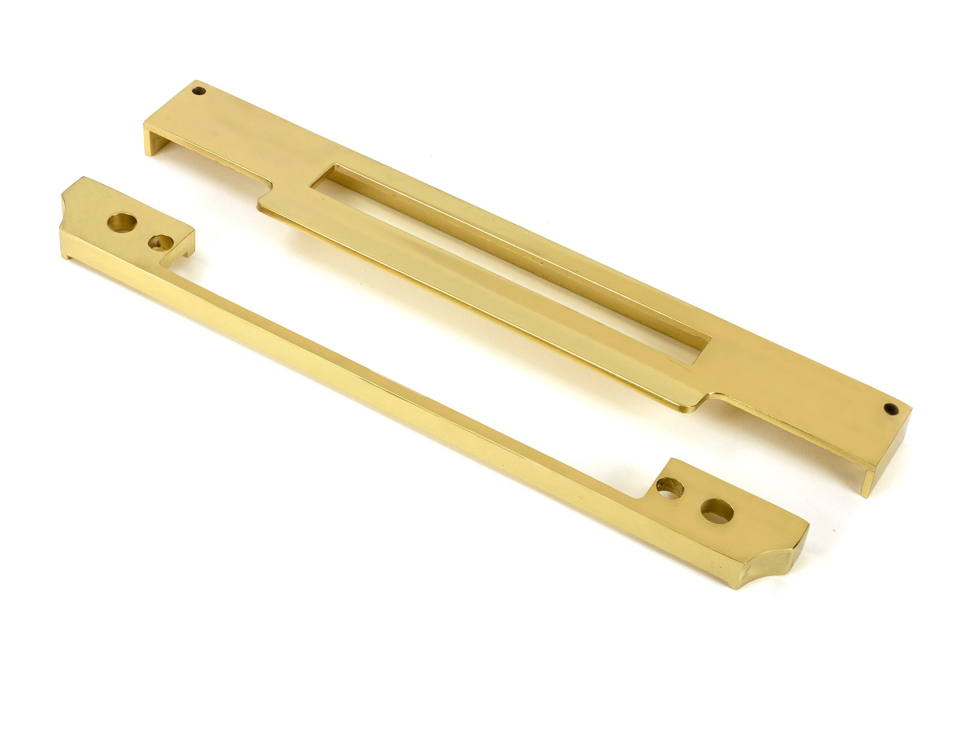 From The Anvil's Polished Brass ½" Rebate Kit for Euro Din Sash Lock