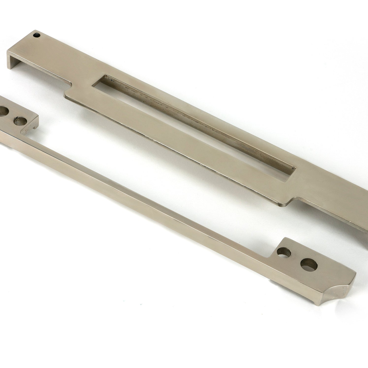 From The Anvil's Polished Nickel ½" Rebate Kit for Euro Din Sash Lock