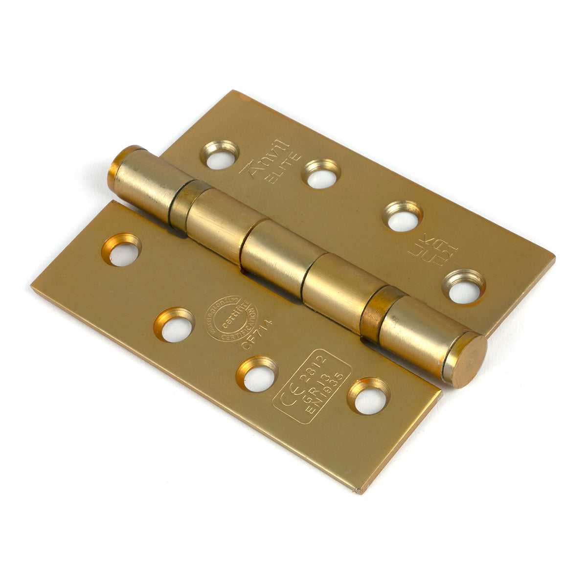 From The Anvil's Satin Brass Ball Bearing Butt Hinge (pair) SS