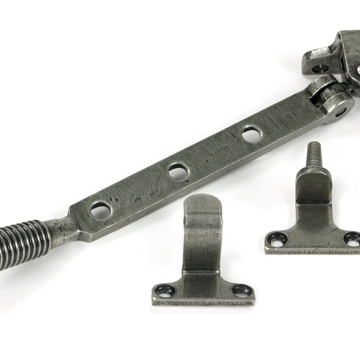 From The Anvil's Pewter Patina Reeded Stay (Steel Window)