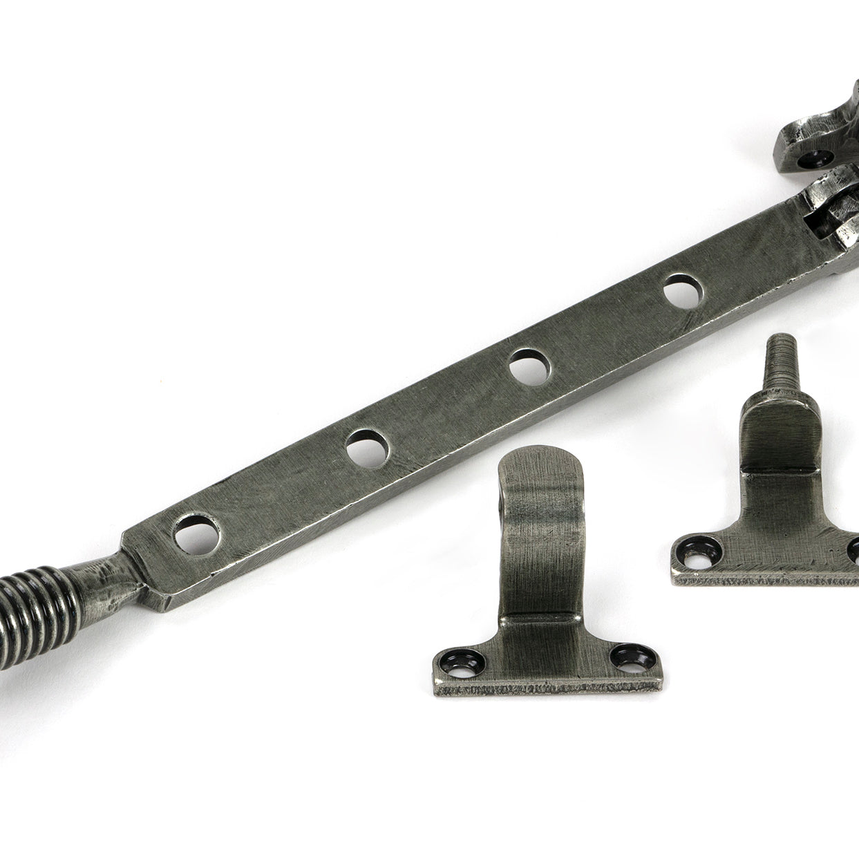 From The Anvil's Pewter Patina Reeded Stay (Steel Window)