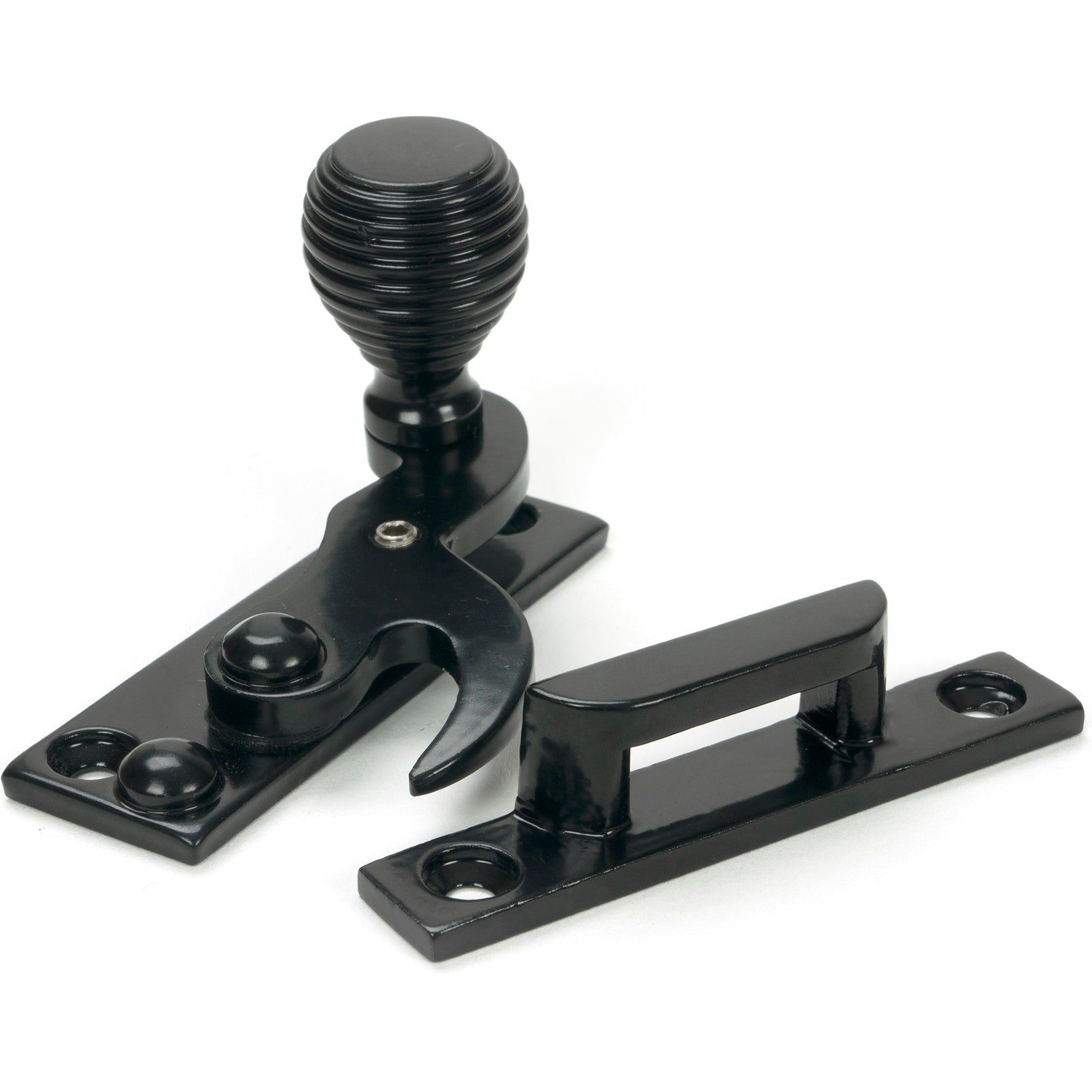 From The Anvil's Black Beehive Sash Hook Fastener