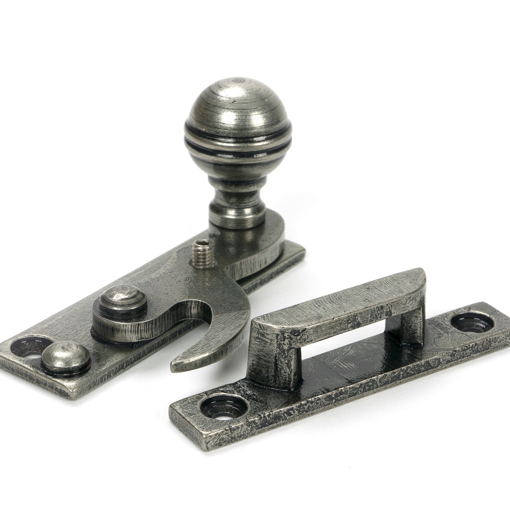 From The Anvil's Pewter Patina Prestbury Sash Hook Fastener