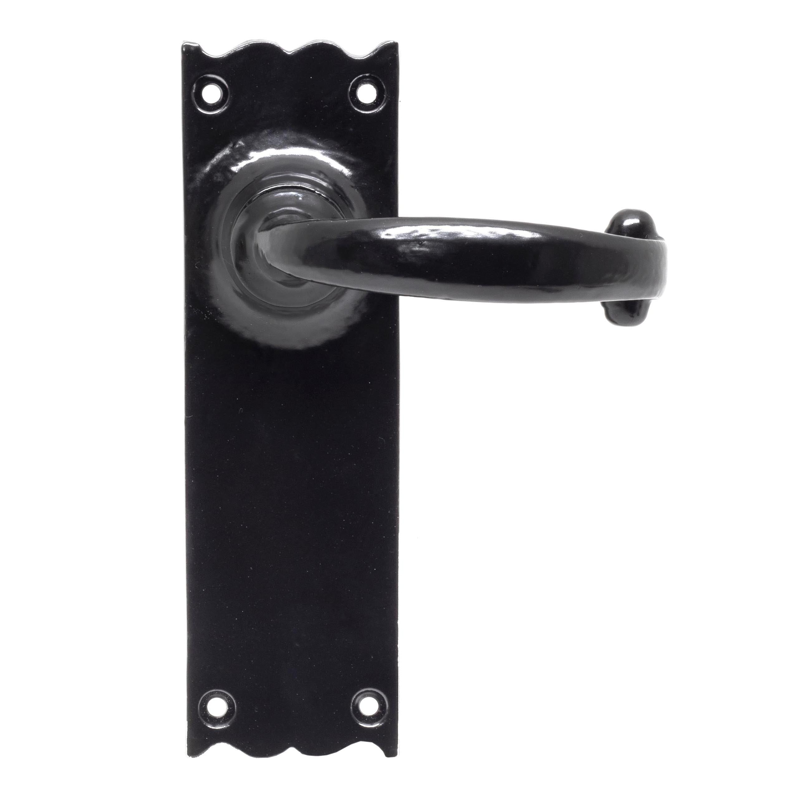 From The Anvil's Black Cottage Lever Latch Set