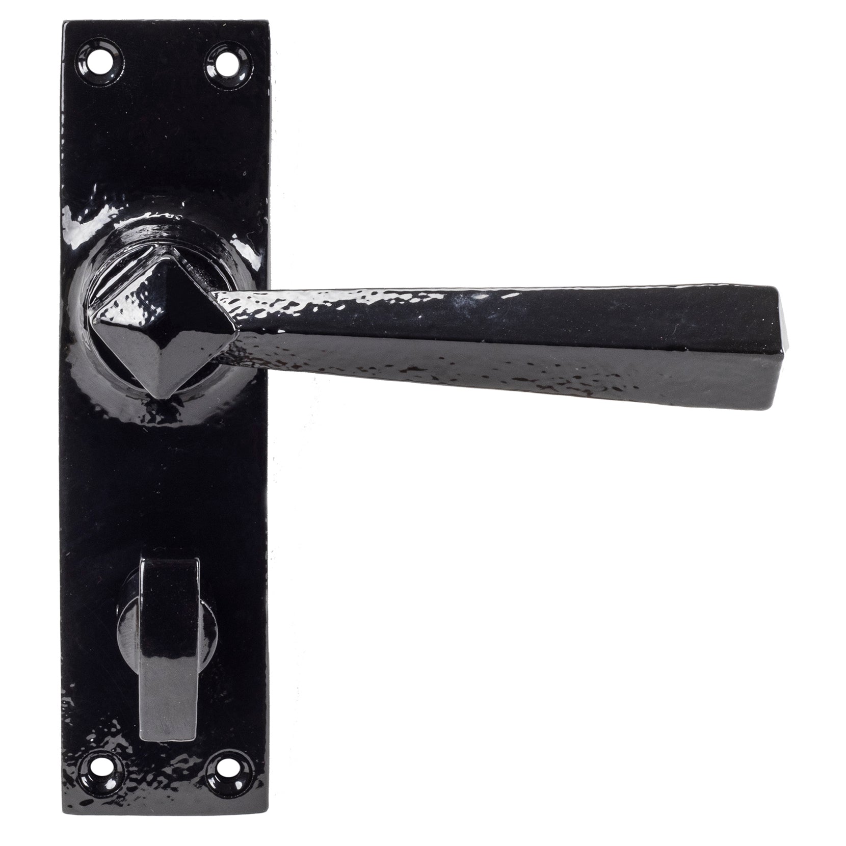 From The Anvil's Black Straight Lever Bathroom Set