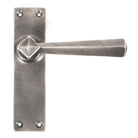 From The Anvil's Antique Pewter Straight Lever Latch Set